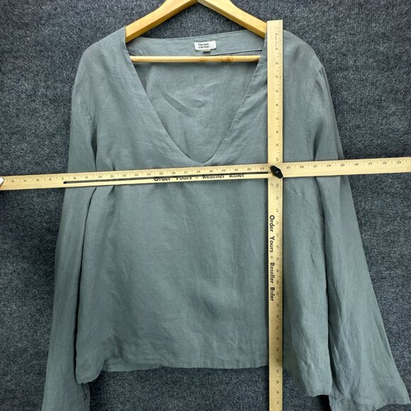 Bed Threads Top Womens 3XL Green Pullover French Flax‎ Linen Lounge Boho - Picture 11 of 16